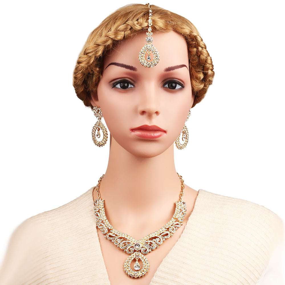 Elegant Jewelry Set, Necklace Earrings Combo, Rhinestone Bridal Jewelry - available at Sparq Mart