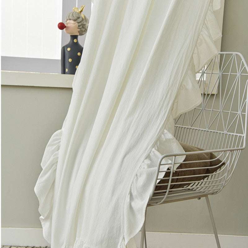 luxury curtain styles, ruffled blackout curtain, semi blackout fabric - available at Sparq Mart