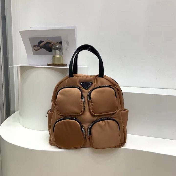 Fashion Stitched Backpack, Satin Air Cushion, Silk Backpack Trend - available at Sparq Mart