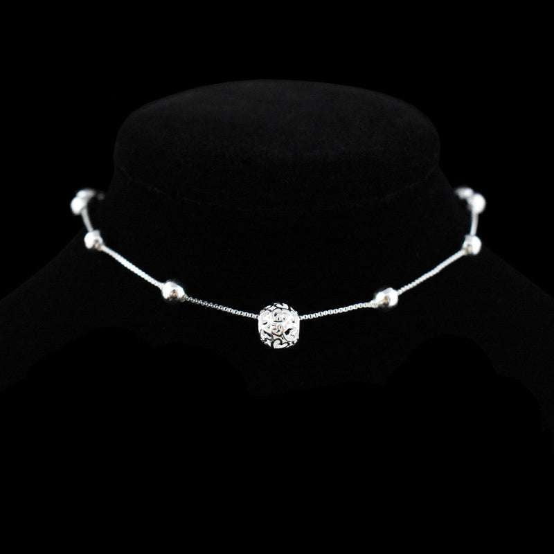 Elegant Silver Anklet Charm Ankle Bracelet Ladies Fashion Anklet - available at Sparq Mart