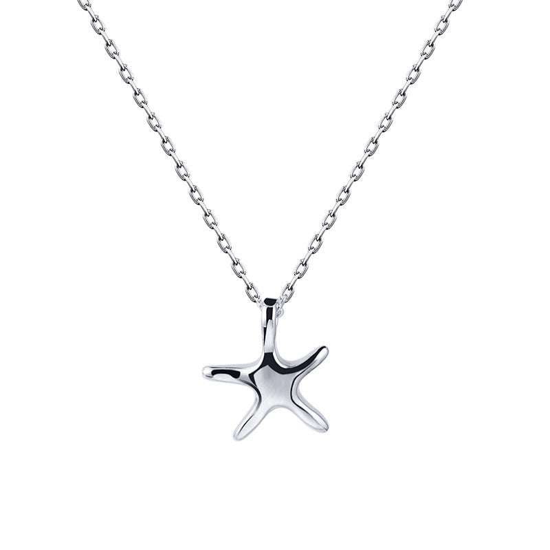 elegant starfish necklace, silver starfish pendant, sterling starfish chain - available at Sparq Mart