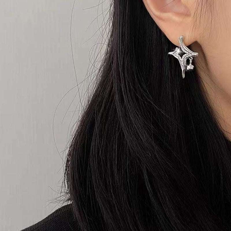 Elegant Stud Earrings, High-end Fashion Earrings, Star Shaped Earrings - available at Sparq Mart