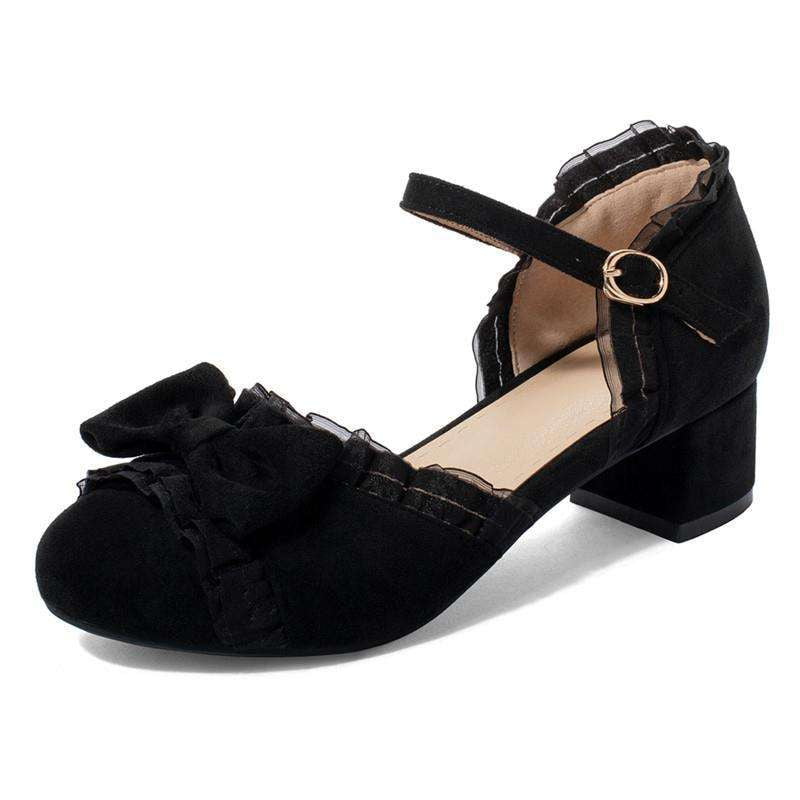 Elegant Women's Footwear, High Heel Sandals, Suede Bow Sandals - available at Sparq Mart