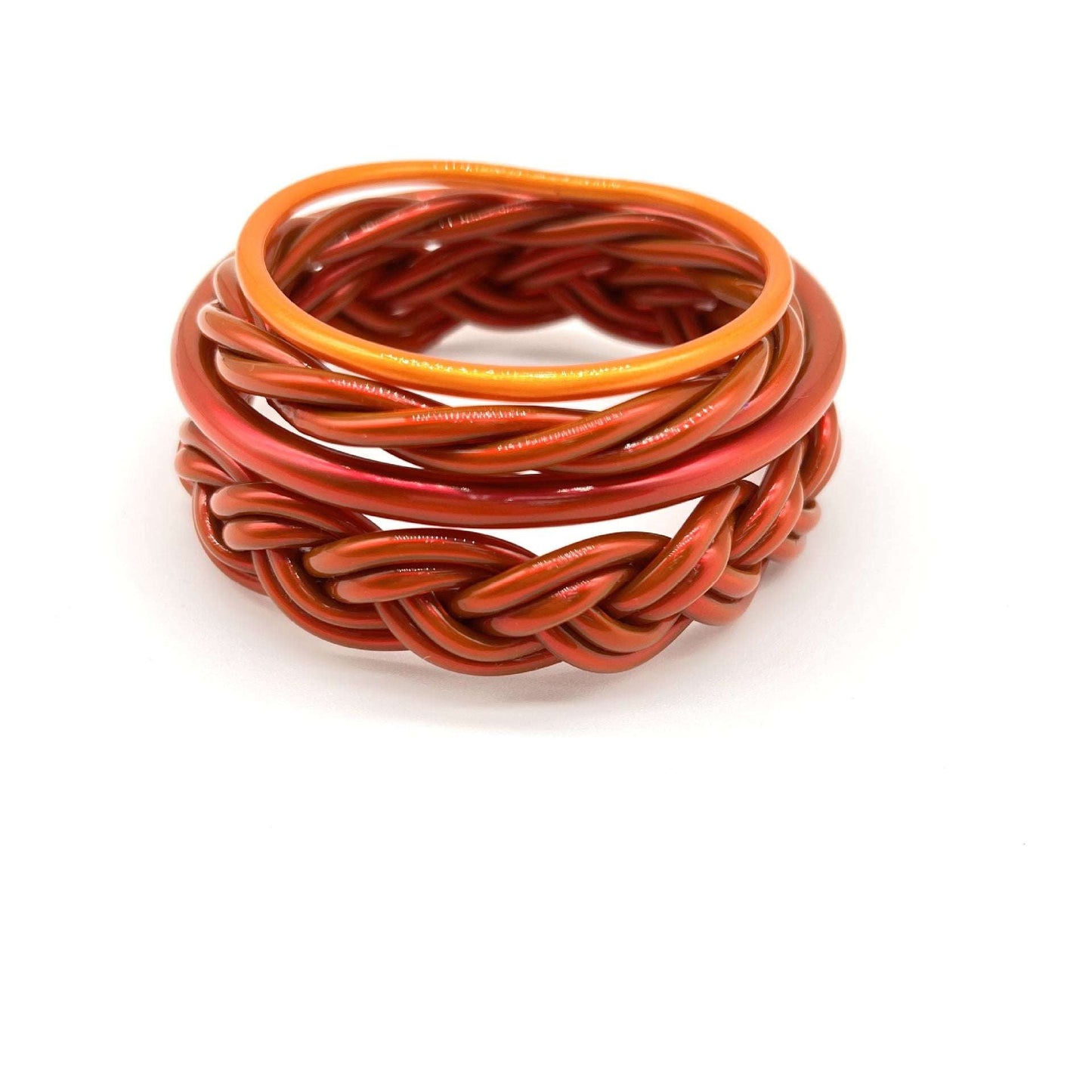 Stylish Silicone Bracelet, Twisted Metal Bracelet, Versatile Round Bracelet - available at Sparq Mart