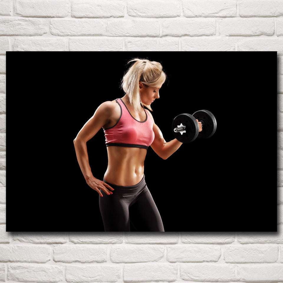 Fitness Motivation Art, Home Gym Decor, Women’s Weightlifting Poster - available at Sparq Mart