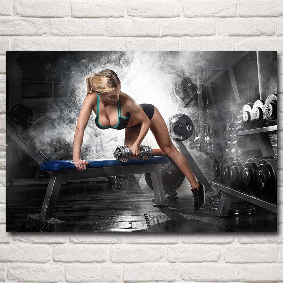 Fitness Motivation Art, Home Gym Decor, Women’s Weightlifting Poster - available at Sparq Mart