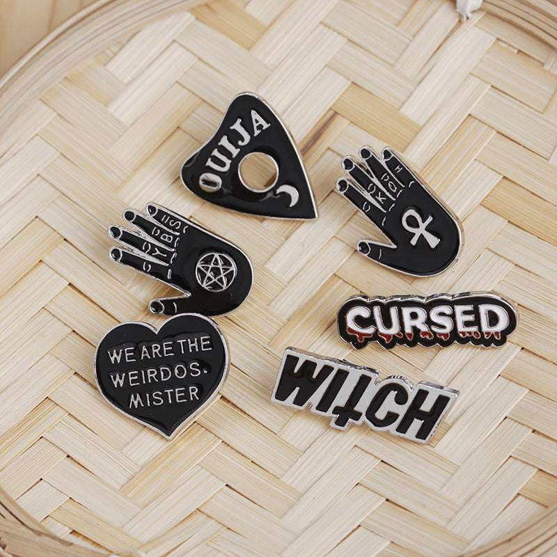 CURSED Ouija Jewelry, Love Letter Pin, Witch Palm Brooch - available at Sparq Mart