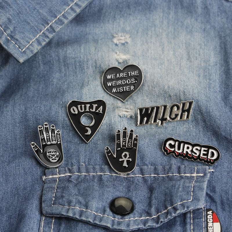 CURSED Ouija Jewelry, Love Letter Pin, Witch Palm Brooch - available at Sparq Mart