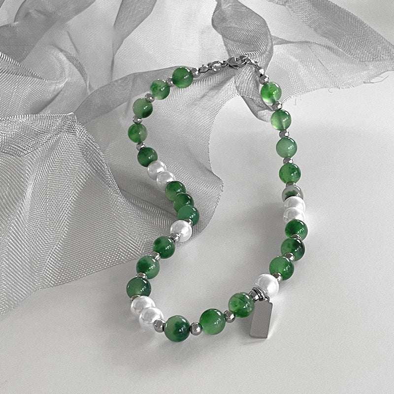 Chinese Style Necklace, Exquisite Jewelry, Jade Pearl Stitching - available at Sparq Mart