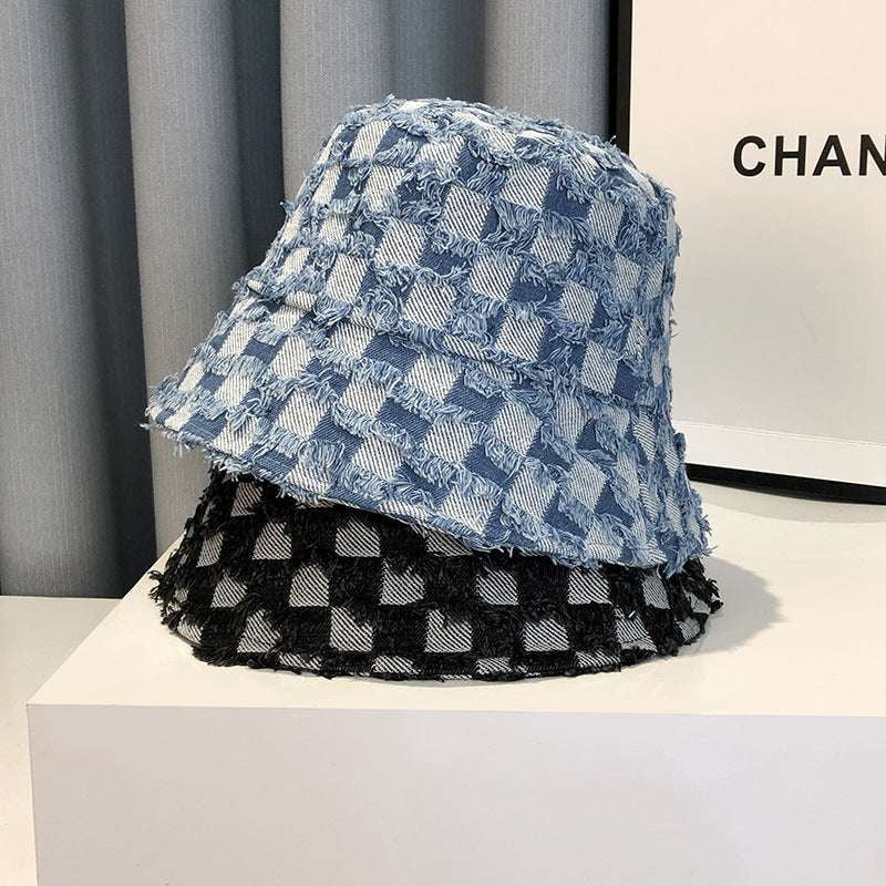 Adjustable Cotton Hat, Denim Bucket Hat, Fashionable Headwear Trends - available at Sparq Mart