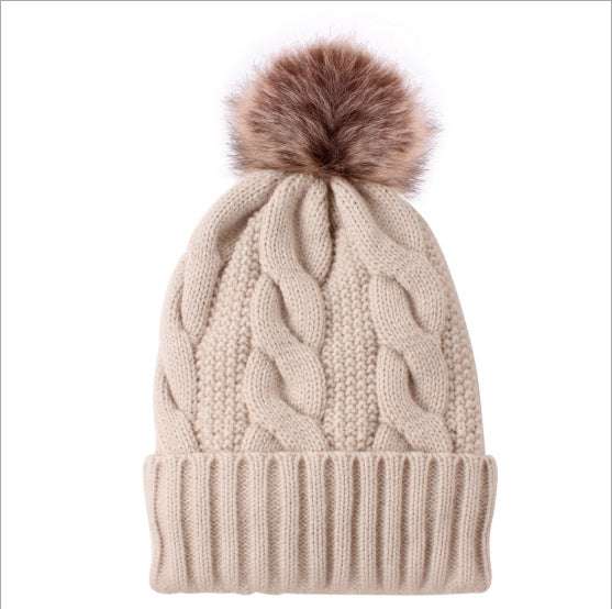 Fashionable Knitted Hats, Solid Color Wool Hats, Women's Warm Hats - available at Sparq Mart