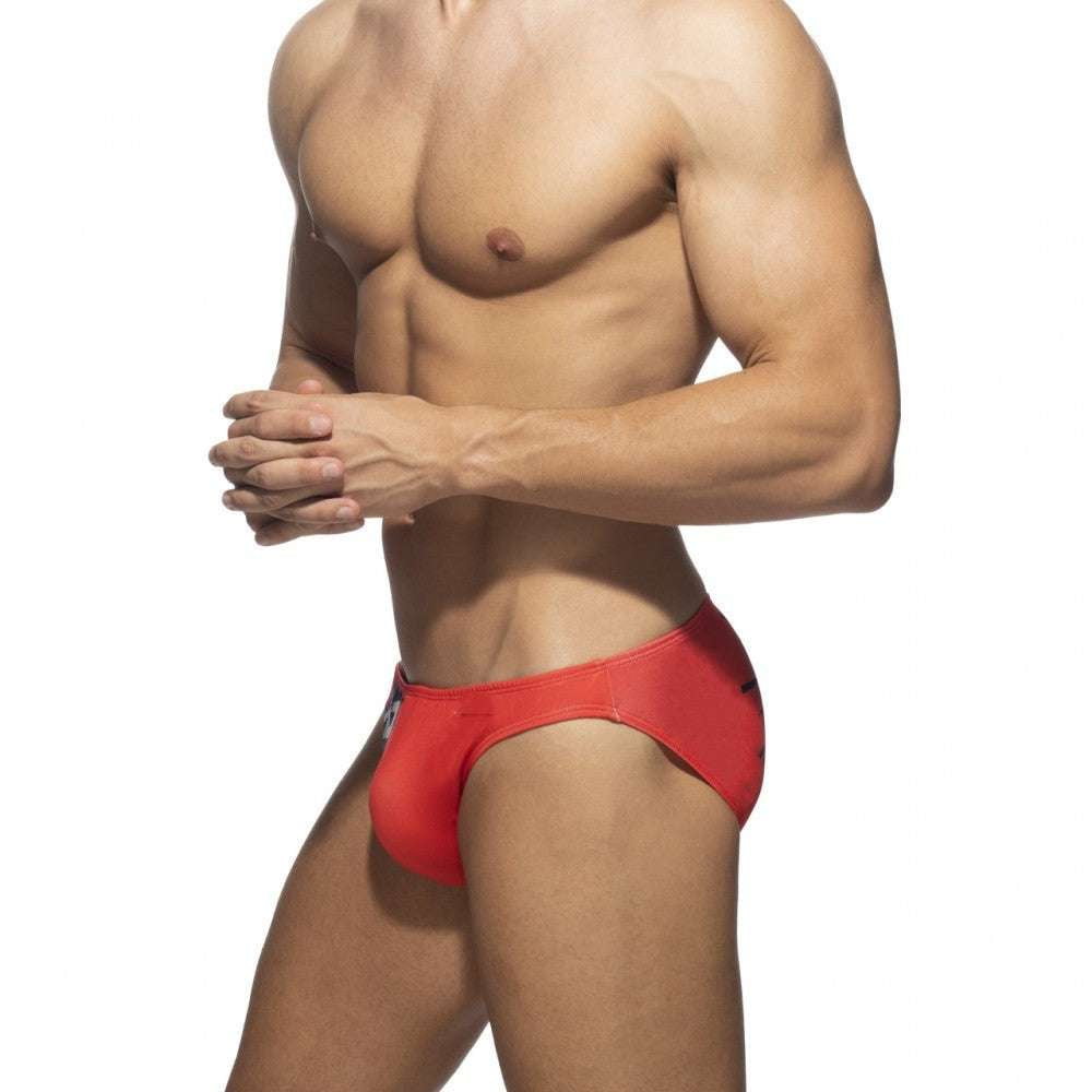 Comfortable Swimming Briefs, Low Waist Swim Trunks, Men's Printed Swimwear - available at Sparq Mart