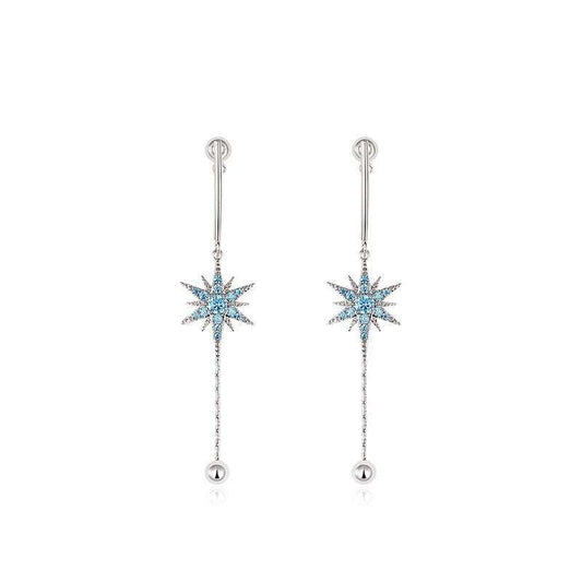 Celestial Dangle Earrings, Chic Fringe Jewelry, Elegant Star Earrings - available at Sparq Mart