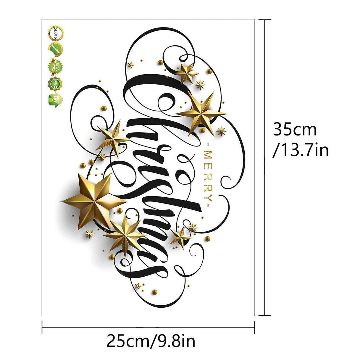 Christmas wall decals, festive window stickers, holiday decor accents - available at Sparq Mart