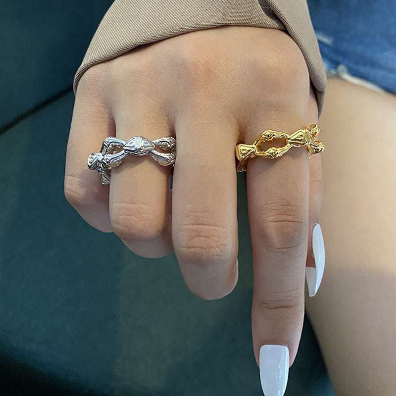 Adjustable Size, French Retro Anchor Ring, Stylish Design - available at Sparq Mart