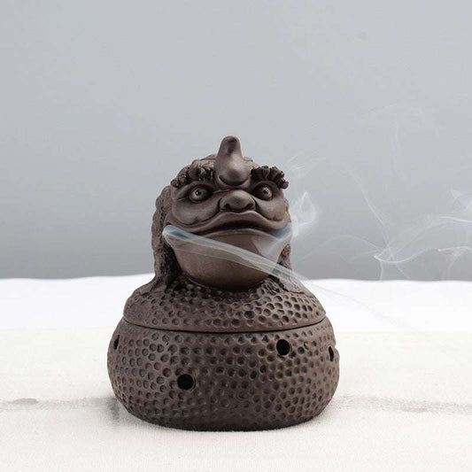 Backflow Toad Burner, Lucky Incense Burner, Zisha Decorative Piece - available at Sparq Mart