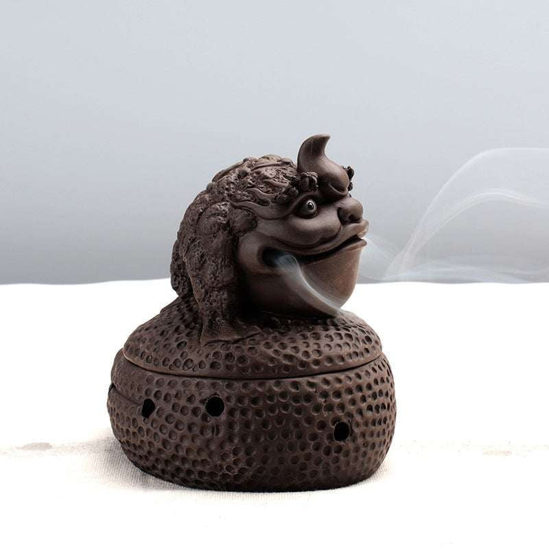 Backflow Toad Burner, Lucky Incense Burner, Zisha Decorative Piece - available at Sparq Mart