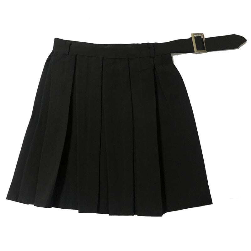 Belted Skirt Shorts, Gothic Lattice Skirt, Hollow Detail Bottoms - available at Sparq Mart