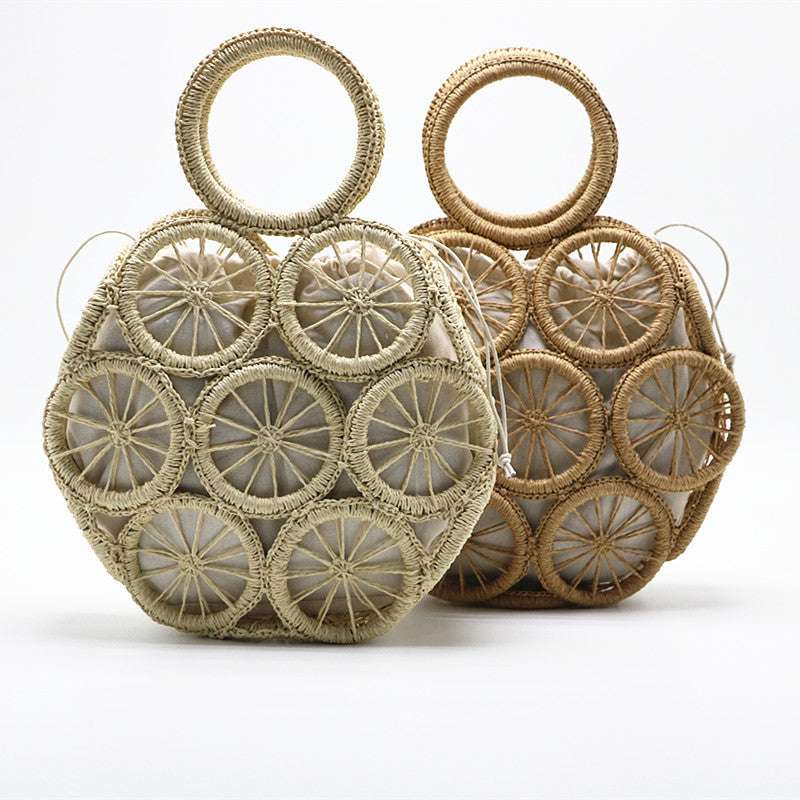 Camel Color Bag, Hand Woven Bag, Wholesale Hand Woven Bag - available at Sparq Mart