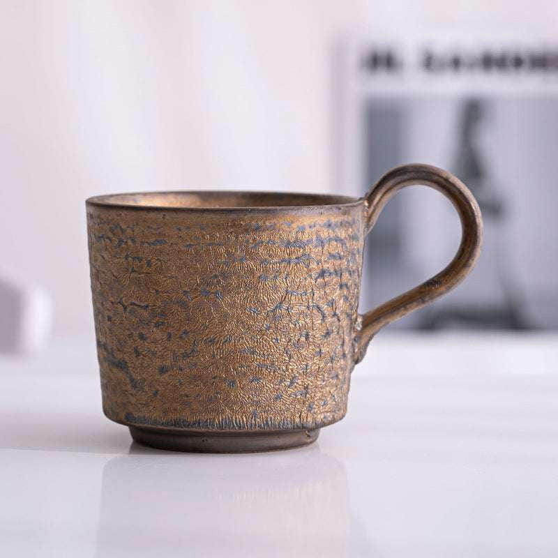 handmade ceramic cup, Japanese stoneware mug, retro coffee cup - available at Sparq Mart