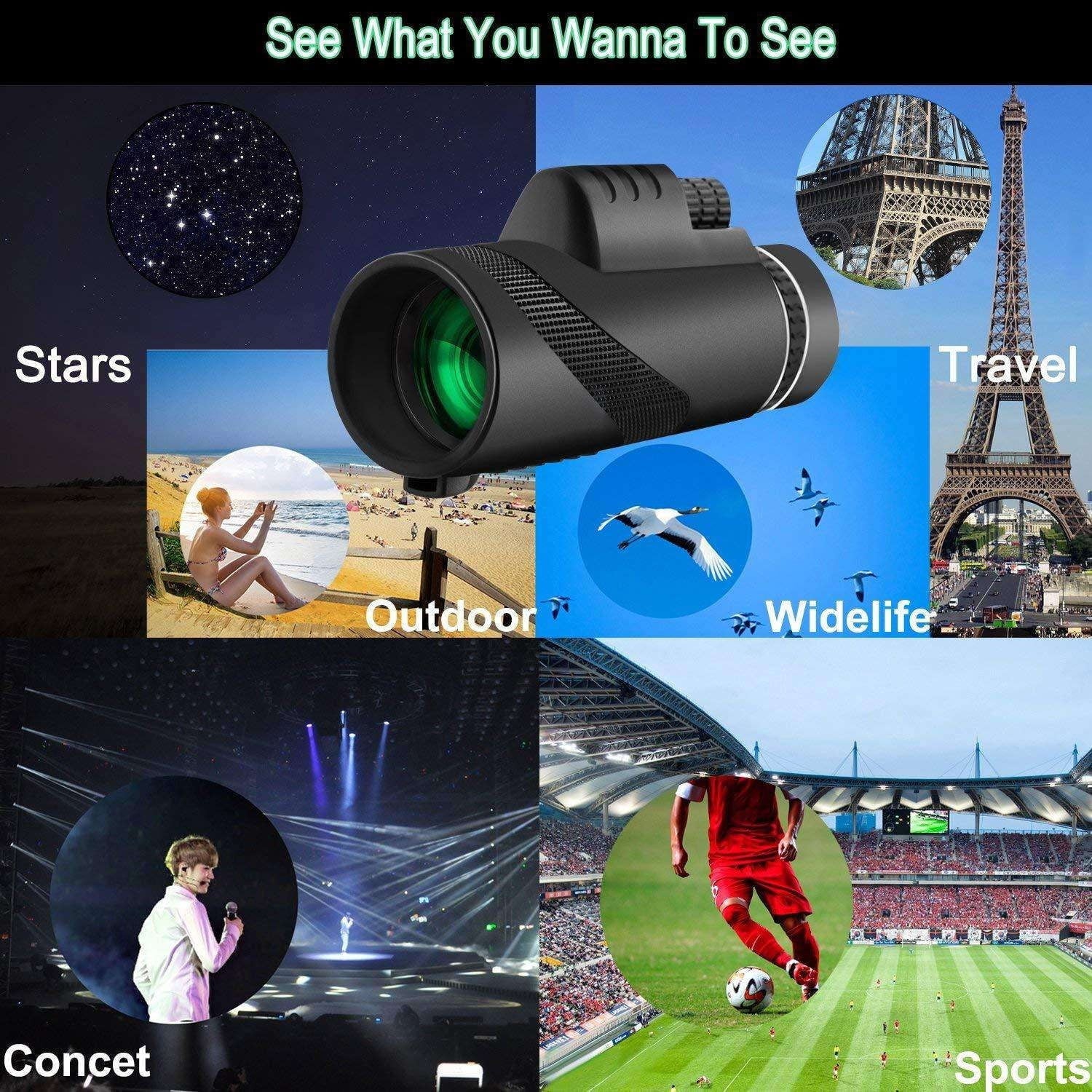 concert spotting scope, high magnification telescope, outdoor HD telescope - available at Sparq Mart