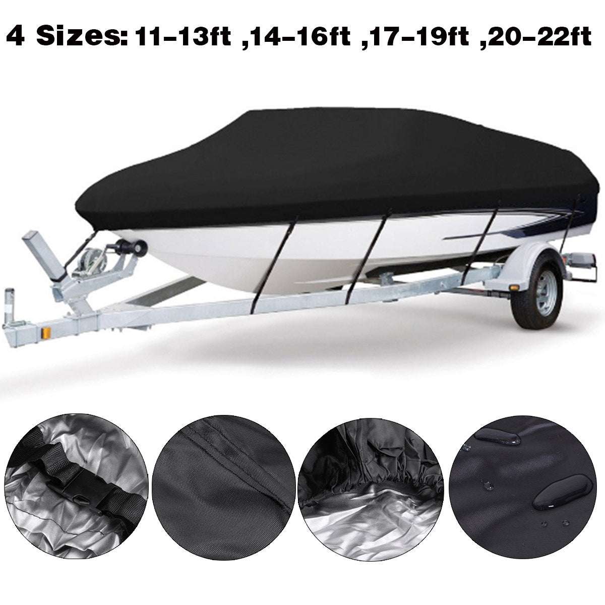 Speedboat cover, Towed fishing boat cover, V-shaped cover - available at Sparq Mart