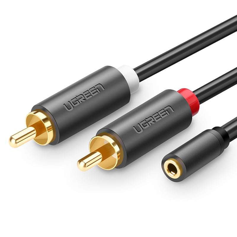 3.5 Female to 2 RCA, Audio Lotus Cable, Revolution Wiring - available at Sparq Mart