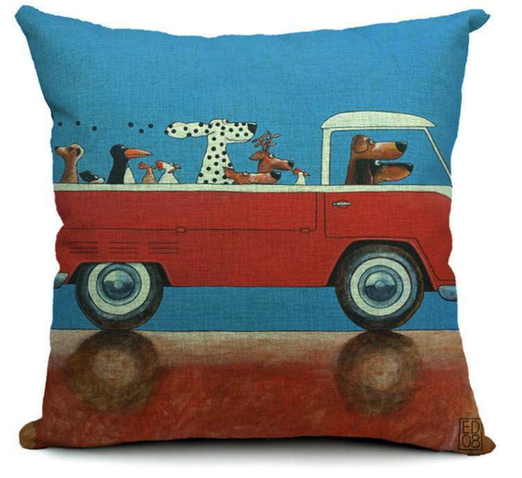 Cartoon Dog Pillow, Cotton Pillow Car, High-quality Pillow Set - available at Sparq Mart