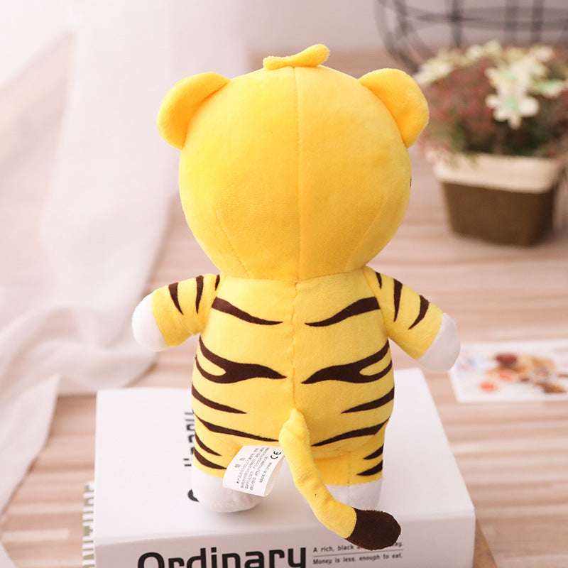 cute cartoon doll, high-quality tiger doll, yellow plush toy - available at Sparq Mart