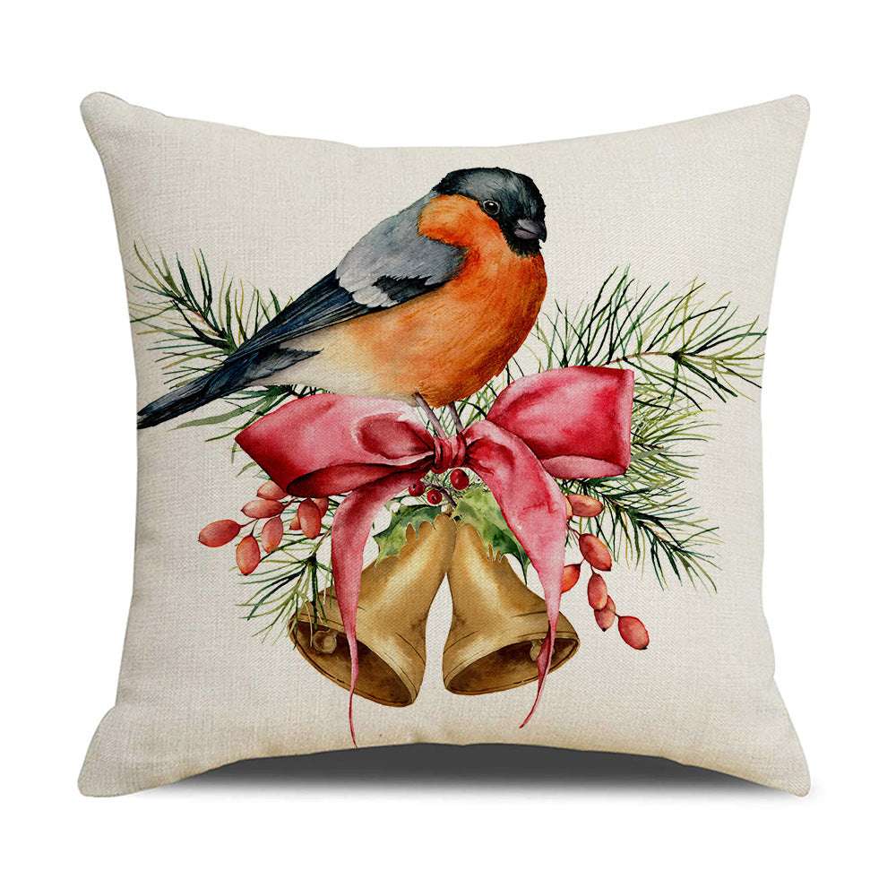 Linen Christmas Pillow, Printed Watercolor Pillow, Wholesale Christmas Pillow - available at Sparq Mart