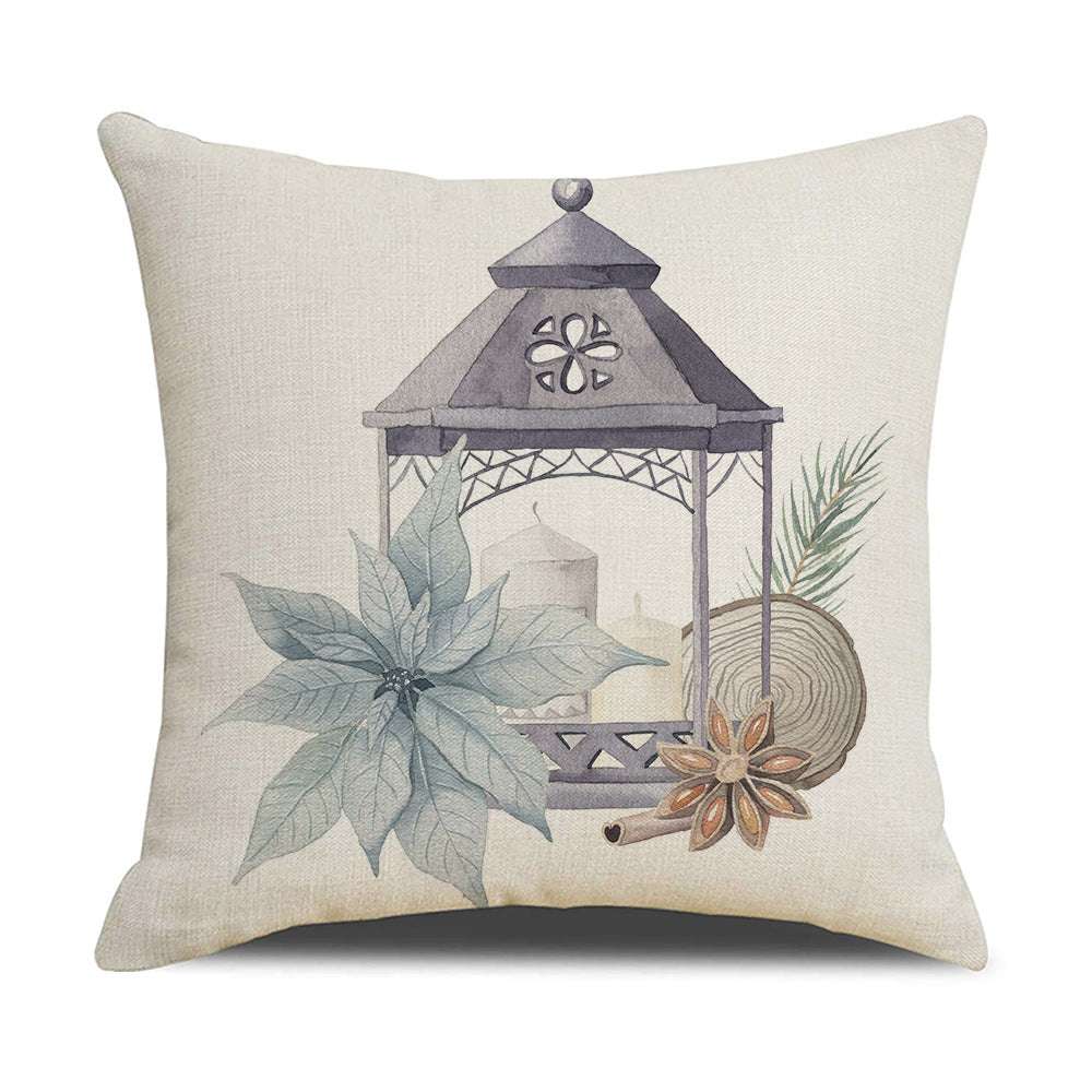 Linen Christmas Pillow, Printed Watercolor Pillow, Wholesale Christmas Pillow - available at Sparq Mart