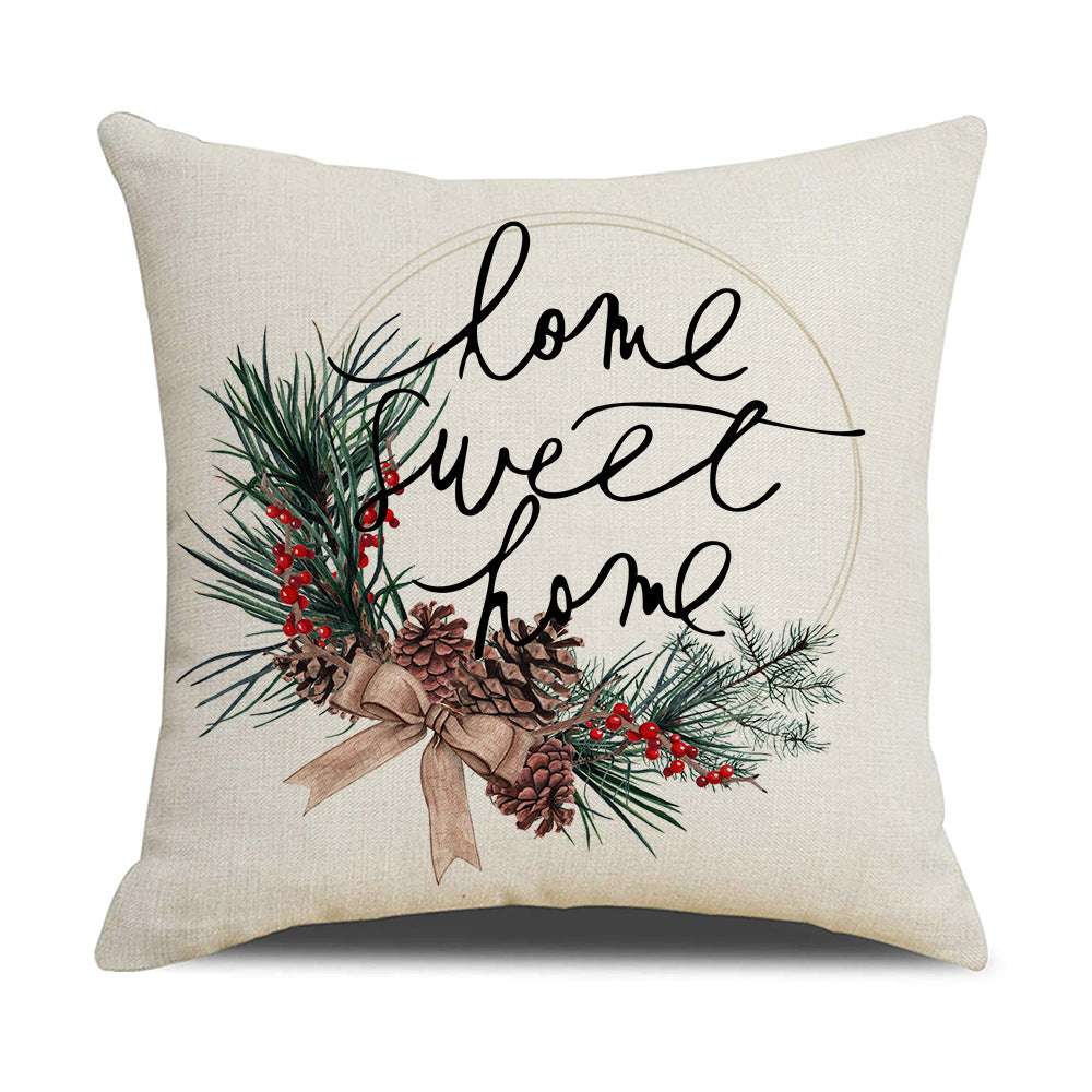 Linen Christmas Pillow, Printed Watercolor Pillow, Wholesale Christmas Pillow - available at Sparq Mart