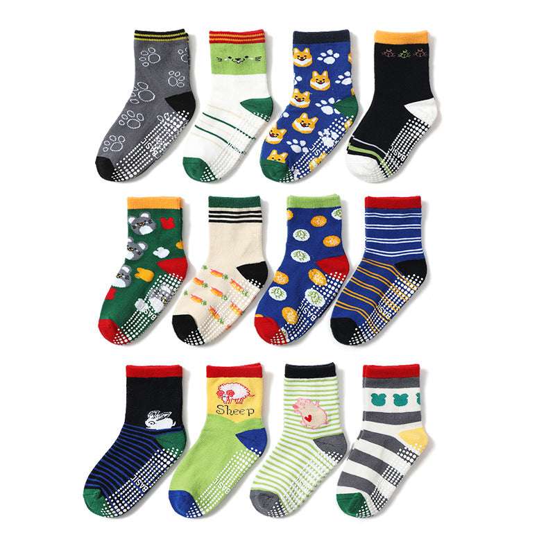 Kids cotton socks, Non-slip floor socks, Polka dot socks - available at Sparq Mart