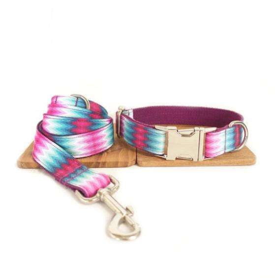 Dog collar set, high-quality dog collar, pattern ribbon collar - available at Sparq Mart