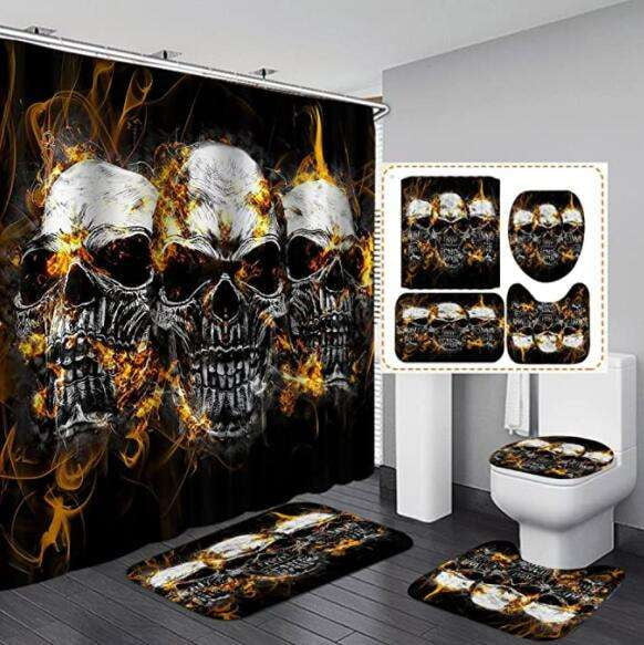 Halloween Shower Curtain, Polyester Shower Curtain, Waterproof Shower Curtain - available at Sparq Mart