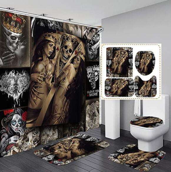 Halloween Shower Curtain, Polyester Shower Curtain, Waterproof Shower Curtain - available at Sparq Mart