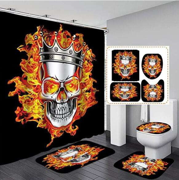 Halloween Shower Curtain, Polyester Shower Curtain, Waterproof Shower Curtain - available at Sparq Mart