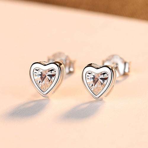 Korean Style Women's Earrings, Silver Grade 3A Earrings, Wholesale Zircon Earrings - available at Sparq Mart