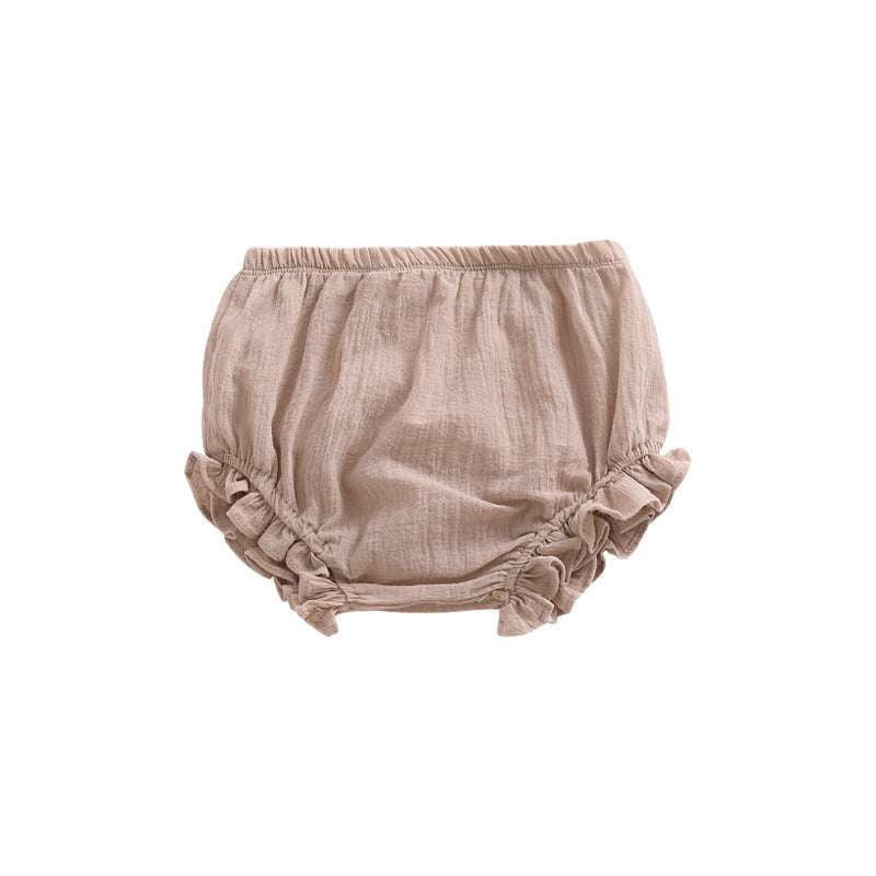 Baby linen shorts, casual triangle shorts, solid color baby shorts - available at Sparq Mart