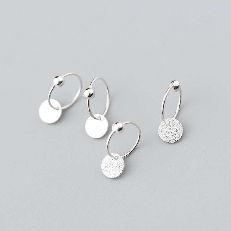 S925 silver earrings, silver scrub earrings, sterling round studs - available at Sparq Mart