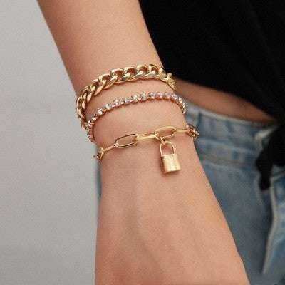 Claw Chain Diamond, Hip Hop Bracelet, Trendy Alloy Bangles - available at Sparq Mart