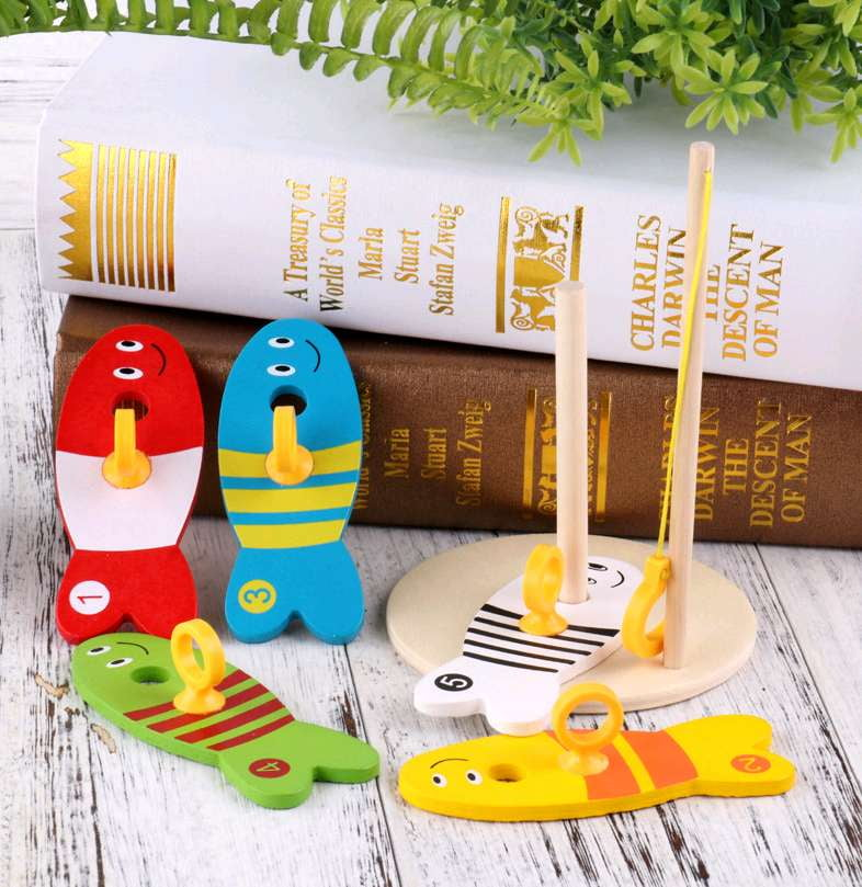 Child Development Toy, Creative Learning Games, Wooden Fishing Toys - available at Sparq Mart