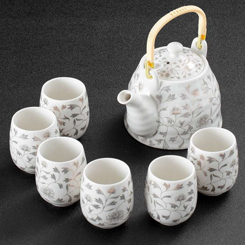 Elegant Tea Collection, Japanese Tea Set, Porcelain Strainer Pot - available at Sparq Mart