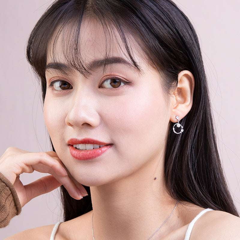 Electroplated Circle Earrings, Elegant Geo Earrings, Korean Fashion Jewelry - available at Sparq Mart