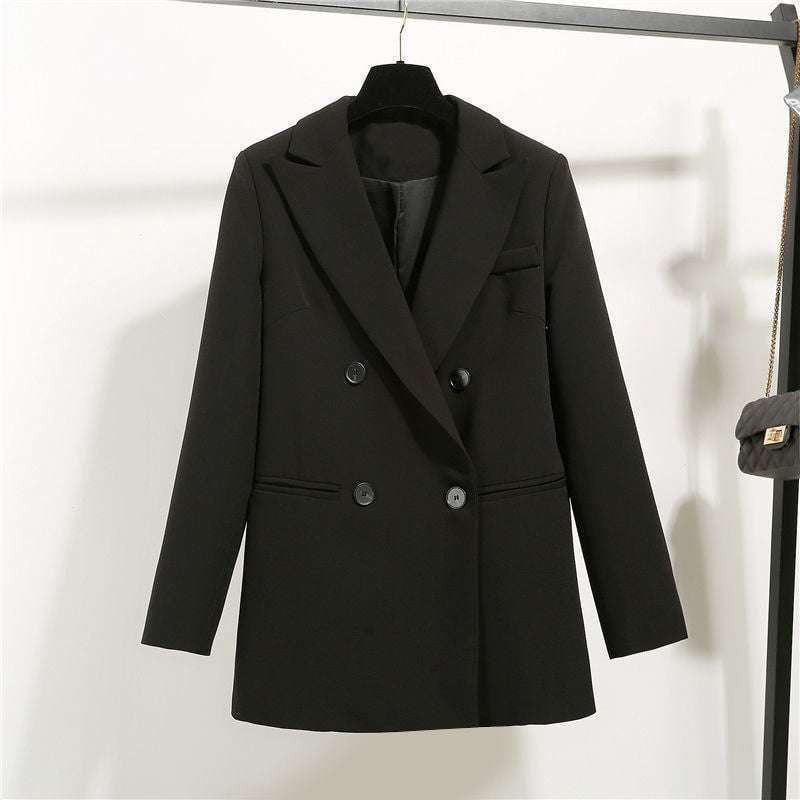 Ladies Suit Jacket - Double Breasted Coat - Tailored Collar Blazer - available at Sparq Mart