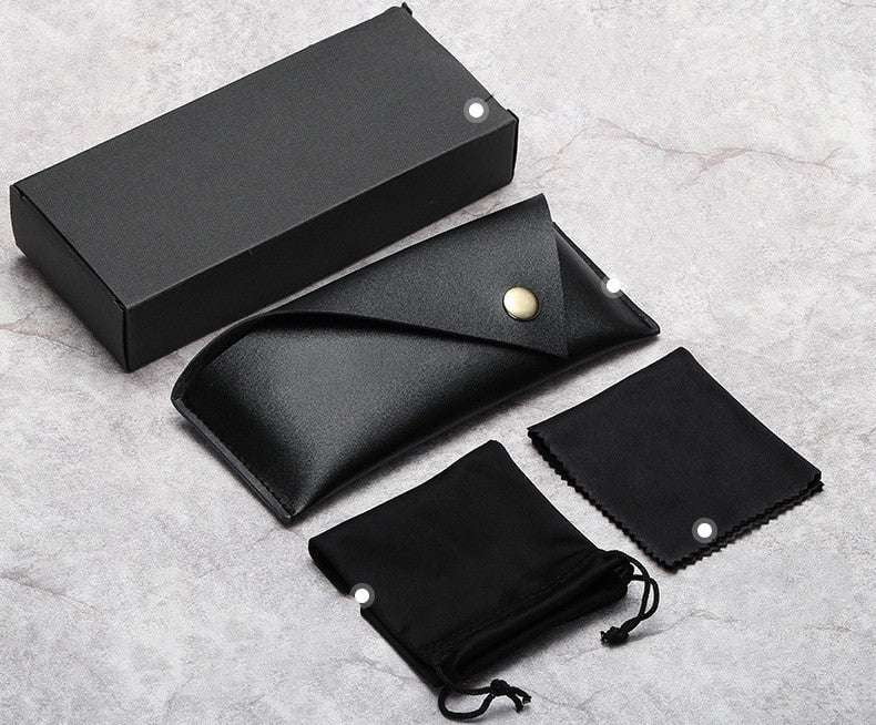 elastic drawstring case, leather sunglasses case, portable sunglasses box - available at Sparq Mart