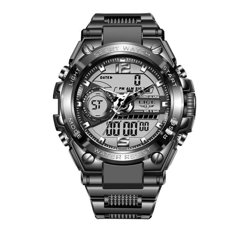 LIGE 8922 Watch, Military LED Watch, Rugged Elegant Watch, Waterproof Digital Watch - available at Sparq Mart