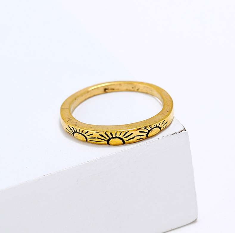 elegant gold ring, gold engagement band, size adjustable ring - available at Sparq Mart