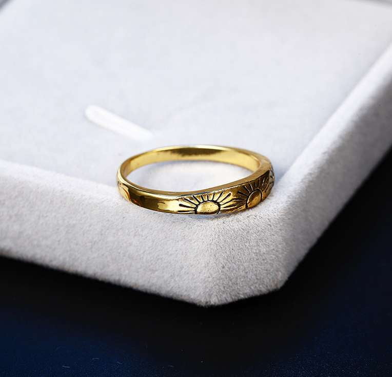 elegant gold ring, gold engagement band, size adjustable ring - available at Sparq Mart