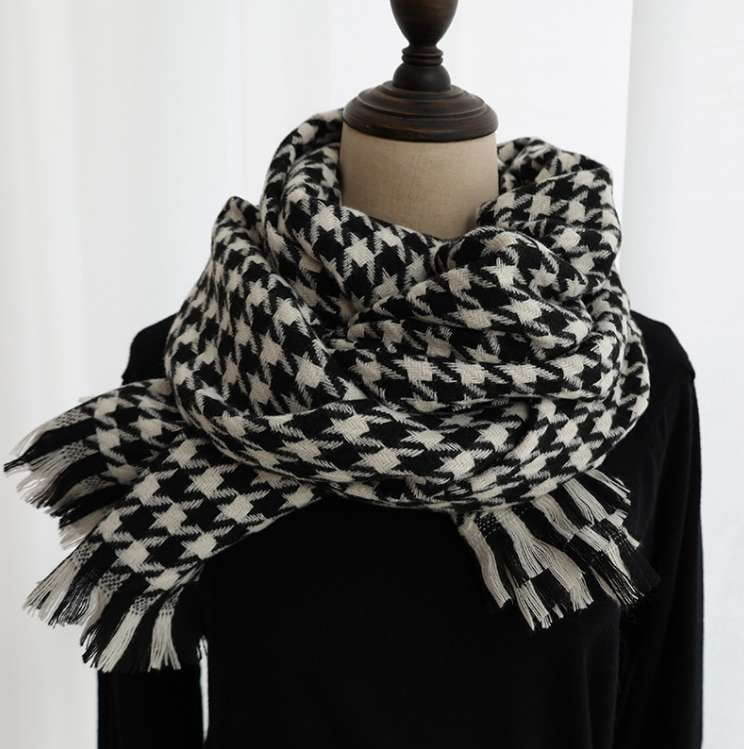 cashmere shawl fashion, European street style, warm winter scarf - available at Sparq Mart